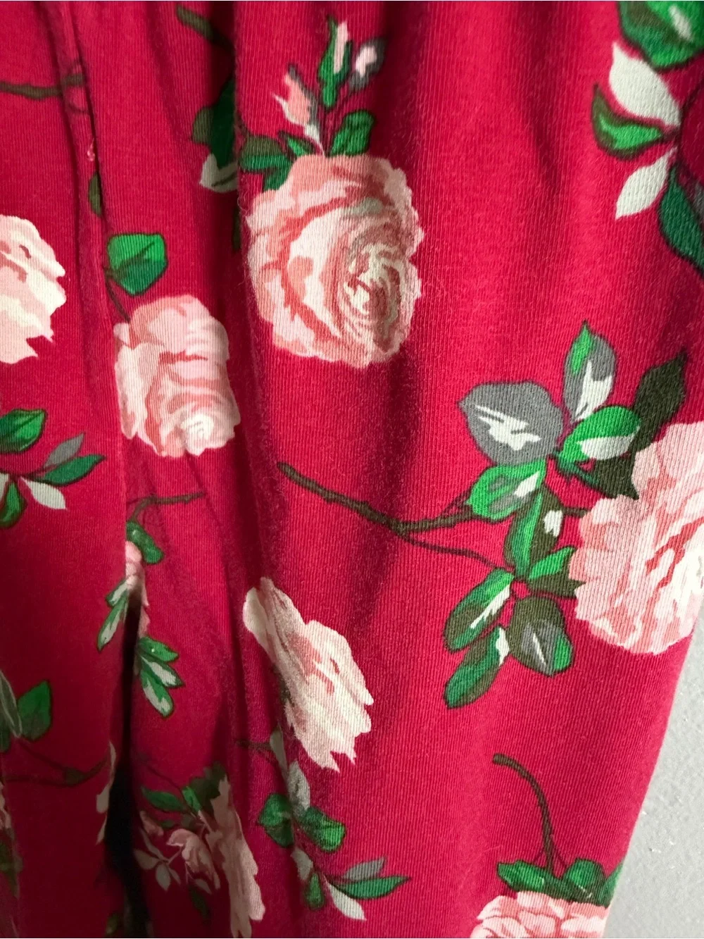 Matilda Jane Red Floral Ruffle Hem Pants